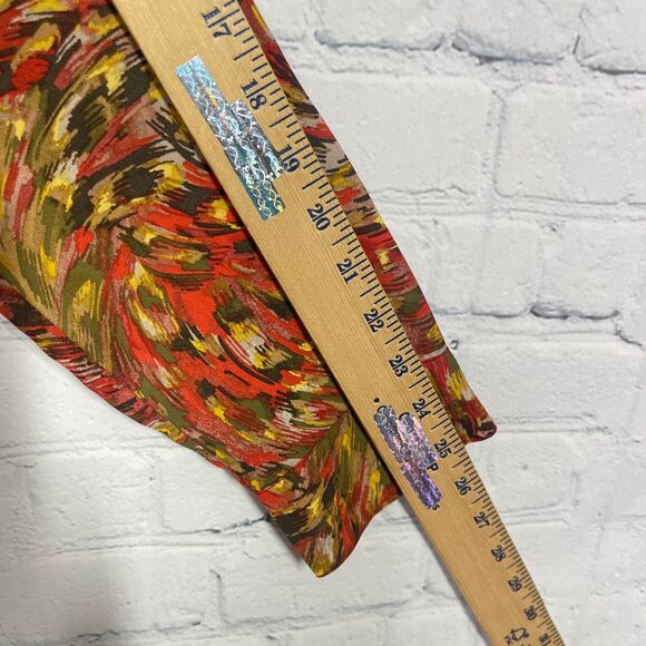 Kut From The Kloth Blouse Jasmine Womens Large Sheer Abstract Artsy Flowy Top - Picture 9 of 10